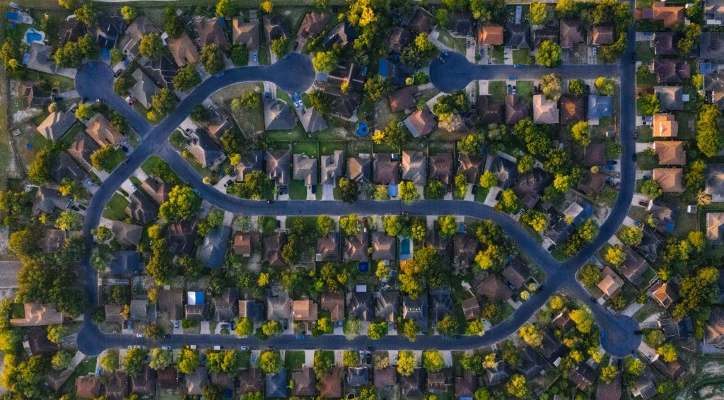 bird s eye view of houses