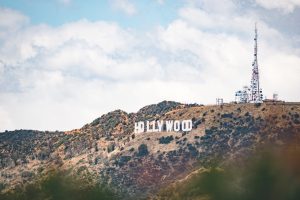 landscape photography of Hollywood signage